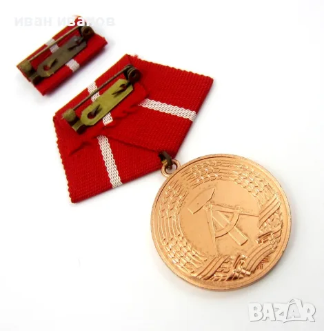 ГДР-Медал-За вярна служба-Военно отличие, снимка 4 - Колекции - 56294536