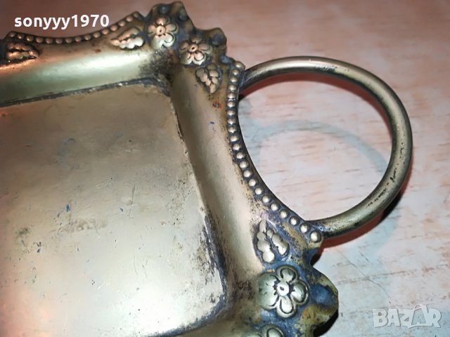 посребрен поднос с две дръжки и печат-внос франция, снимка 10 - Колекции - 30041502