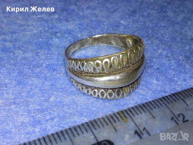 КРАСИВО ОРНАМЕНТИРАН СРЕБЪРЕН ПРЪСТЕН СРЕБРО 925 РЪЧНА МАЙСТОРСКА ИЗРАБОТКА 41891, снимка 5 - Пръстени - 44663726