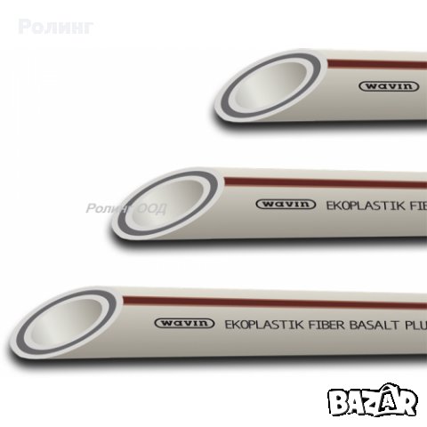 Тръба Фибър Базалт Плюс от PP-RCT.Трислойна тръба от PP-RCT стабилизирана с базалтови влакна, снимка 1