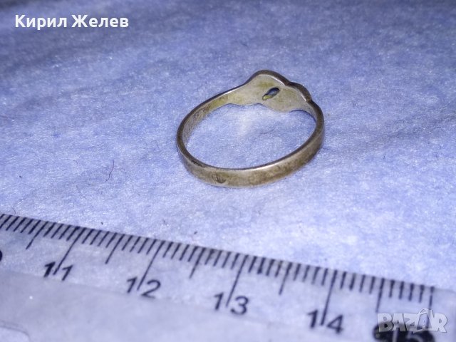СТАР ЕМАЙЛИРАН СРЕБЪРЕН НЕЖЕН РЕТРО АРТ ПРЪСТЕН СРЕБРО 925 с ОКСИДАЦИЯ 36620, снимка 5 - Пръстени - 39976701
