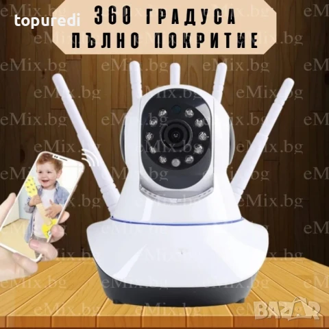 Безжична Wi-Fi камера с пет антени, снимка 8 - IP камери - 50723391