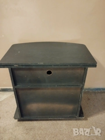 Маса за телевизор - дърво, черна, с подвижен горен плот, снимка 2 - Маси - 53901660