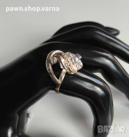 Нов сребърен пръстен 925 с фианити – 6,31 г, размер 18,5 мм, снимка 7 - Пръстени - 51408750