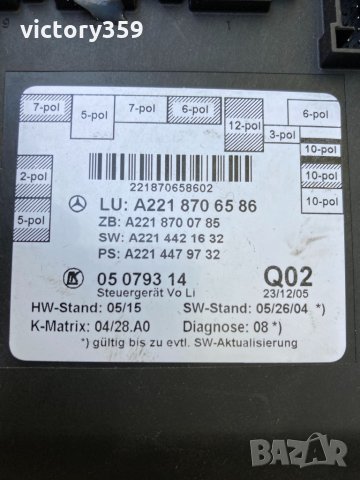 Модул управление врата Mercedes w221, снимка 2 - Части - 31591675