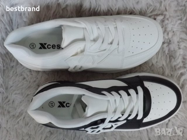 Маратонки, еко кожа, бели, код 367/40, снимка 4 - Маратонки - 44325752