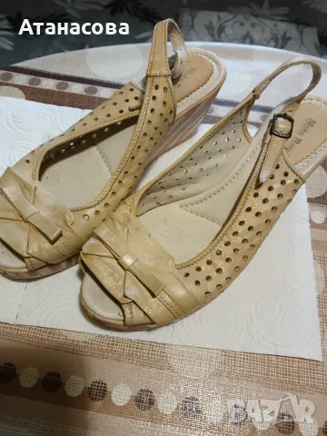 Леки дамски сандали на платформа - естествена кожа , снимка 2 - Сандали - 49723849