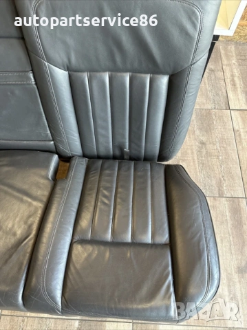 Заден кожен седалка черна за Volkswagen Touareg 3.0 Tdi (2009), снимка 3 - Части - 54166338
