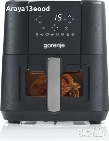 Фритюрник с горещ въздух Gorenje AF1350DWB, 5.4 литра, снимка 6 - Фритюрници - 53875202