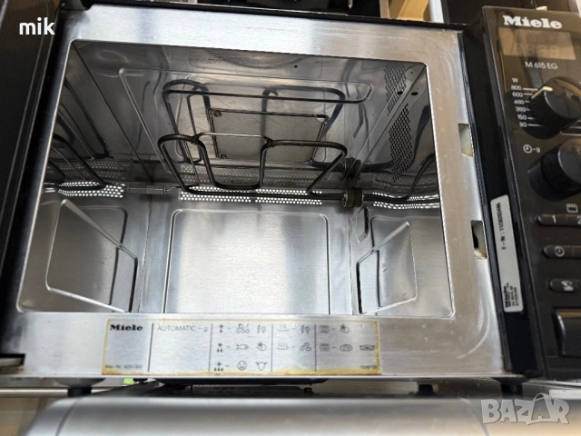 Черна микровълнова печка МИеле , снимка 5 - Микровълнови - 53356811