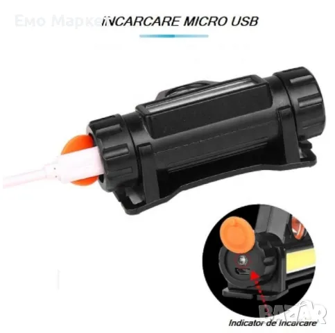 FL 61 Челник с регулируема LED и COB яркост, магнитен клипс и USB зареждане, снимка 5 - Къмпинг осветление - 49263278