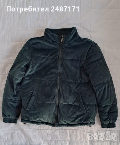 Зелено топло кадифено яке