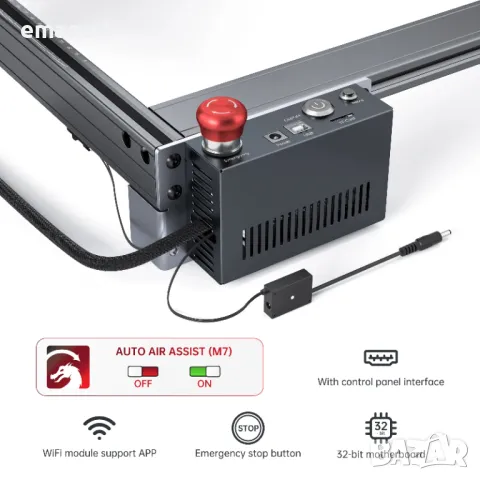 54L/min универсален КОМПРЕСОР AUTO AIR assist или КОНТРОЛЕР CNC лазер лазерно гравиране рязане, снимка 9 - Други машини и части - 40836296