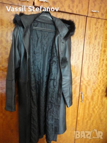 Дамско кожено палто, снимка 3 - Палта, манта - 34434800