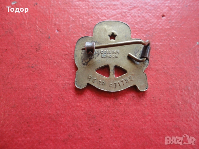 Старинен бронзов знак значка с номер , снимка 5 - Колекции - 53302398