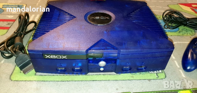 Microsoft Xbox Original video Game system Blue Halo 2 Evo x with controller, снимка 2 - Xbox конзоли - 51498705
