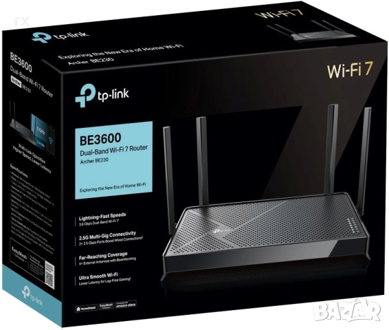 Рутер TP-Link - Archer BE230, 3.6Gbps