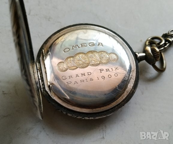 Сребърен джобен часовник Омега, снимка 10 - Джобни - 42344298