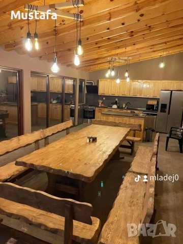 маси и пейки с жив ръб , снимка 6 - Маси - 52907020