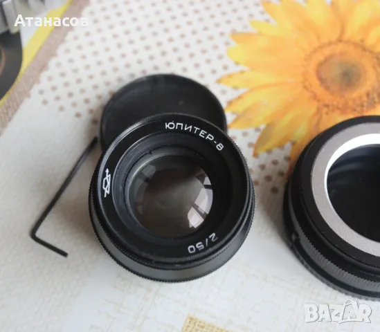 ЮПИТЕР-8 2/50mm м39 + адаптор за Sony фотоапарат, снимка 5 - Обективи и филтри - 49444143
