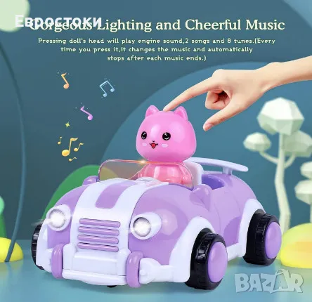 Играчка кола с дистанционно управление Wrystte за малки деца, мини RC кола със светлини и звуци, снимка 3 - Коли, камиони, мотори, писти - 47566529