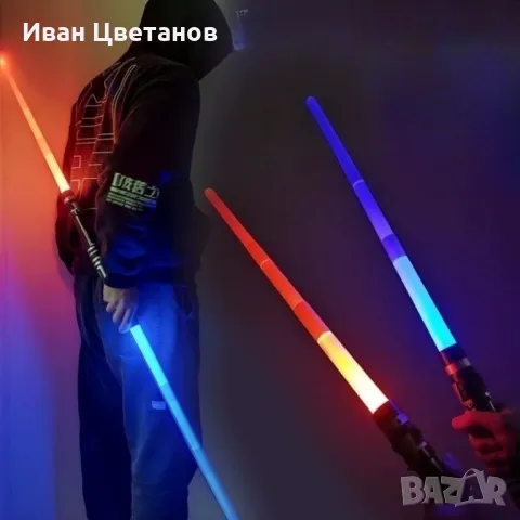 Детски лазерни мечове с червен и син лъч – Комбинирай за още по-вълнуваща битка