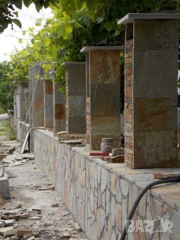 Редене/лепене на камък/гнайс/настилка/облицовки/колони/стълби/пътеки/огради и др., снимка 11 - Ремонти на къщи - 40014032