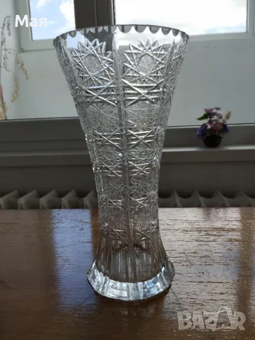 Кристална ваза чешки кристал, снимка 5 - Антикварни и старинни предмети - 50371632