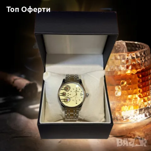 Елегантен мъжки часовник с модерен дизайн, снимка 2 - Мъжки - 49464922