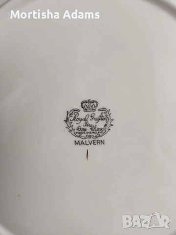 Винтидж английско плато- костен порцелан , снимка 4 - Чинии - 52492640