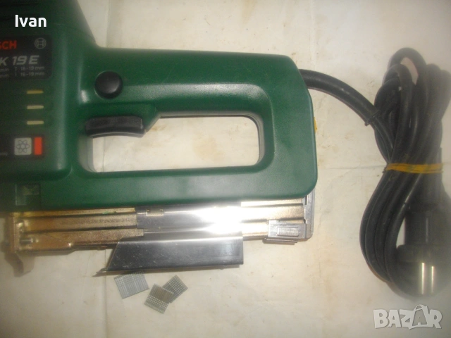 Като нов BOSCH PTK19E Немски оригинал ЕЛ.ТАКЕР БОШ Старо качество 1991г.Комбиниран 19мм с ел.контрол, снимка 18 - Такери - 54017679