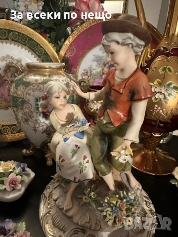 Capodimonte Italy ,  Romantic Couple “ Влюбените” Код P2009, снимка 2 - Декорация за дома - 53936422