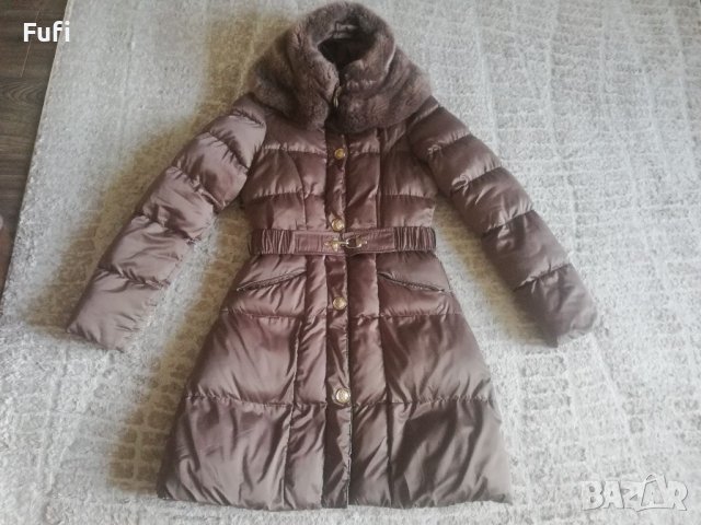 45 лв, дебело дълго яке с коланче, С голям пух на яката, M размер с точни размери, снимка 7 - Палта, манта - 38655858