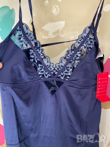 Нова нощница сатен с дантела,S размер, снимка 2 - Нощници - 29824552