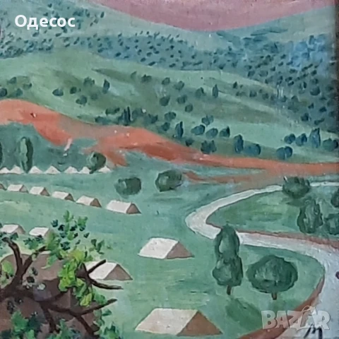 Стара картина на худ Марио Жеков, снимка 5 - Антикварни и старинни предмети - 46350562