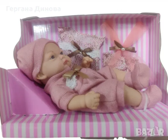 Детска кукла бебе в розово, снимка 2 - Кукли - 48422134
