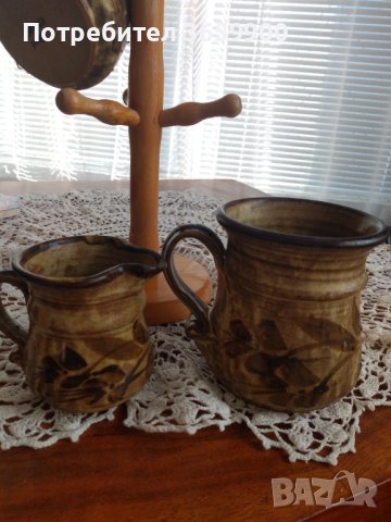 Две чаши за кафе и каничка за мляко, снимка 5 - Чаши - 40110153