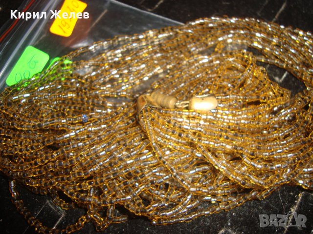 ХИЛЯДИ КРИСТАЛНИ МЪНИСТА НАНИЗ НЕЖНО РЕТРО АРТ КОЛИЕ ОГЪРЛИЦА РЪЧНА ИЗРАБОТКА 19240, снимка 4 - Колиета, медальони, синджири - 31450878