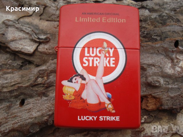 Lucky Strike бензинова запалка,нова неупотребявана 