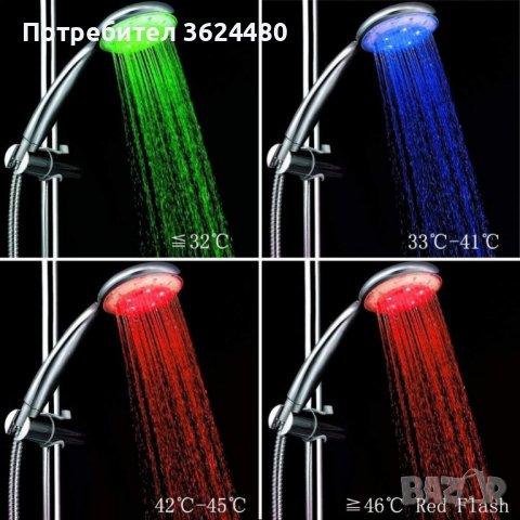 Универсален Светещ душ в 3 цвята, снимка 1 - Други стоки за дома - 39932896