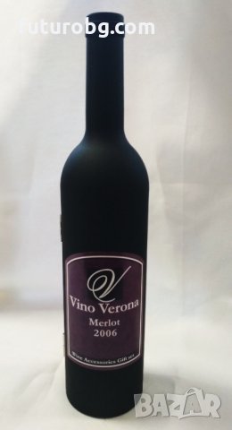 Комплект от 5 аксесоара за вино - във форма на бутилка., снимка 3 - Подаръци за мъже - 31783376