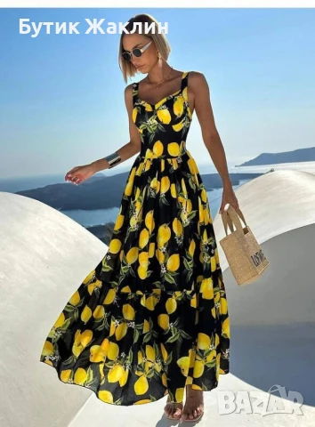 🍋Дамска рокля с лимони🍋, снимка 1