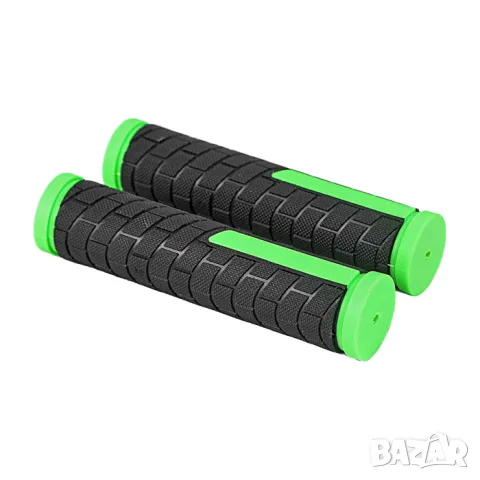 Черно зелени велосипедни дръжки 132 mm с отвор 21 mm, снимка 3 - Аксесоари и консумативи - 55866728
