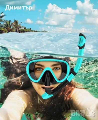 Комплект за гмуркане, шнорхелинг с плавници, маска и шнорхел + чанта, снимка 5 - Водни спортове - 50679842