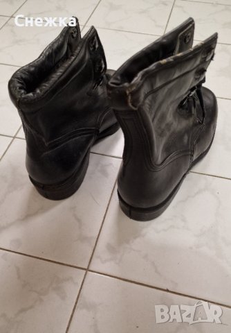 Черни кожени ботуши , снимка 5 - Мъжки ботуши - 38878848