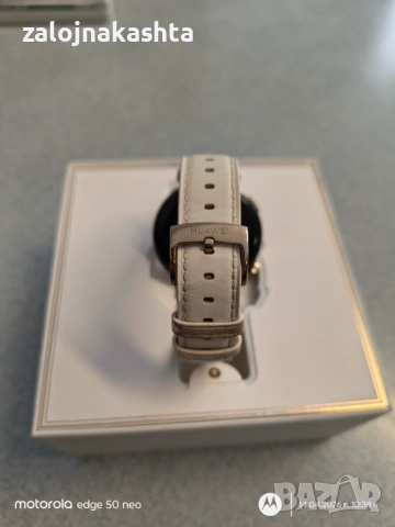 Смарт часовник HUAWEI WATCH GT 5 WHITE JNA-B19L White Composite Leather Strap 41 MM, GPS, ПУЛСОМЕР, , снимка 5 - Дамски - 54187918