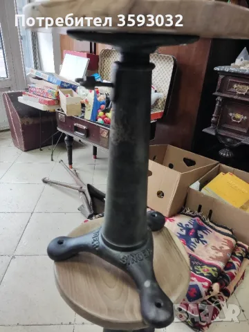 автентична табуретка Singer , снимка 4 - Колекции - 49540325