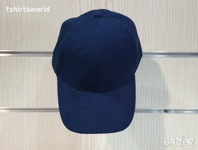 Нова изчистена шапка с козирка в тъмносин цвят, снимка 4 - Шапки - 47494608