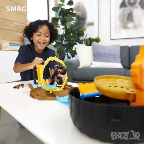 Hot Wheels Monster Truck Super Wheel - Mattel S_1206151, снимка 5 - Коли, камиони, мотори, писти - 47975463