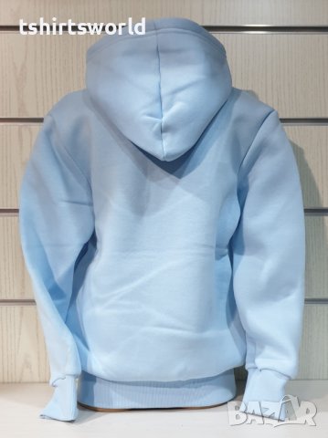 Нов детски изчистен суичър в светлосин цвят с качулка, снимка 8 - Детски анцузи и суичери - 38173760